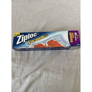 New 1 Box NIB ZIPLOC VACUUM BAG REFILLS (8) - Gallon FREEZER - FOR USE WITH PUMP